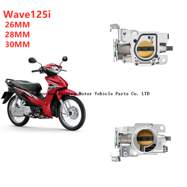 Corpo do acelerador de motocicleta Honda Wave125i 26mm 28mm 30mm 